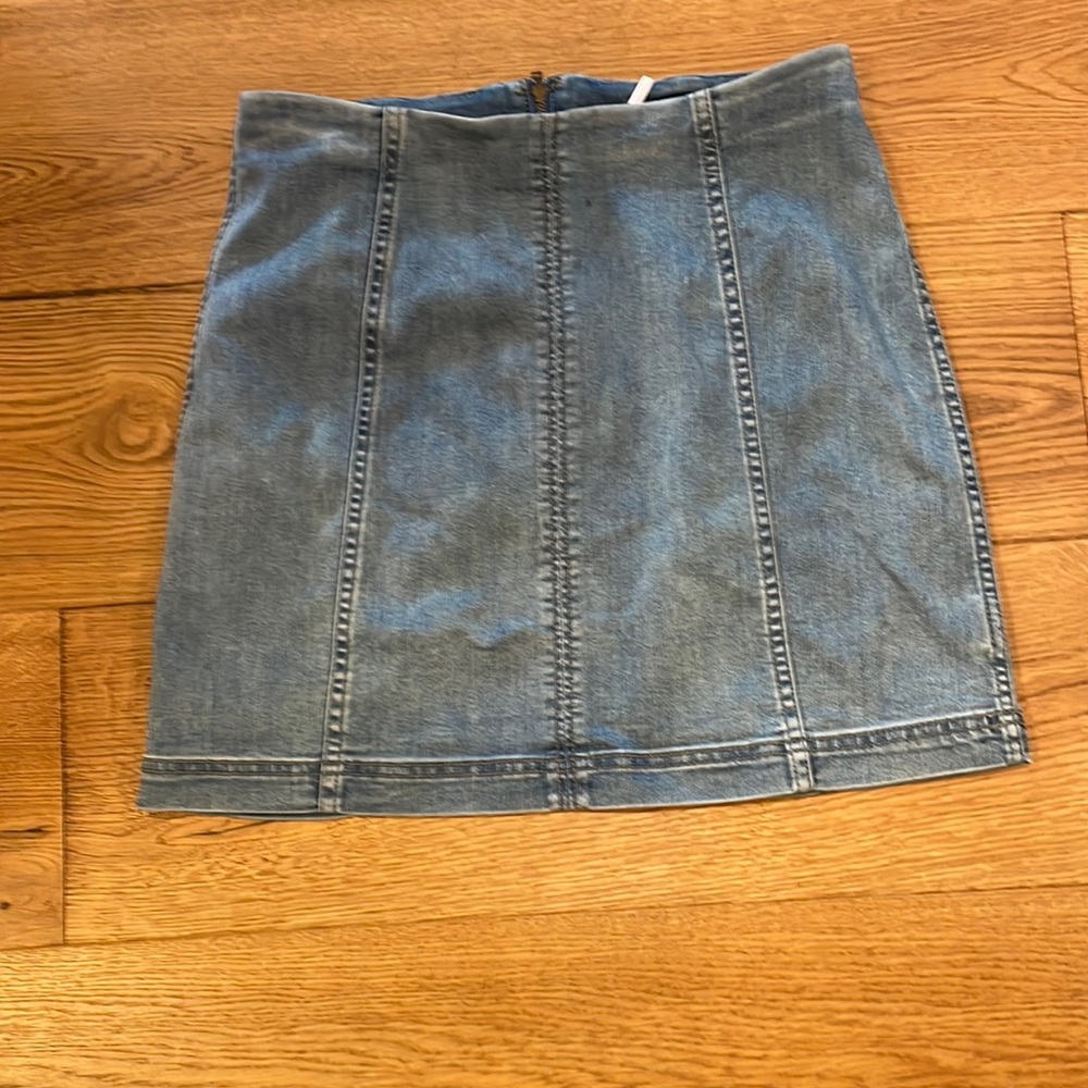 💛Free People denim mini skirt, 10